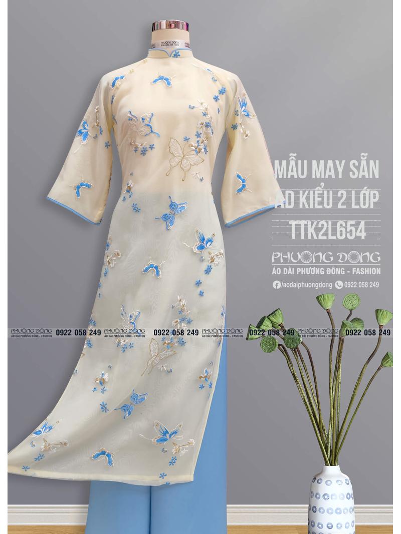 Áo Dài Phom Trẻ 2 Lớp 4 Tà TTK2L654